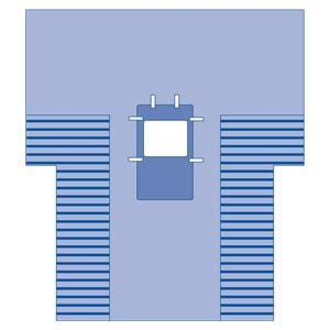 Proxima 77x12" Sterile Laparoscopy Drape 12x13" Fenestrated