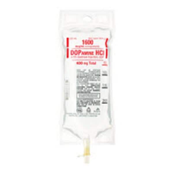 Dopamine HCl in 5% Dextrose Injection 400mg/Bag 1600mcg/mL Bag 250mL 12/Package