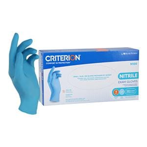 Criterion N100 Nitrile Exam Gloves Small Blue Non-Sterile 100/Bx