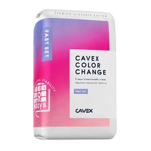 Cavex ColorChange Dust Free Alginate 1 Lb Pouch Package Fast Set 500gm