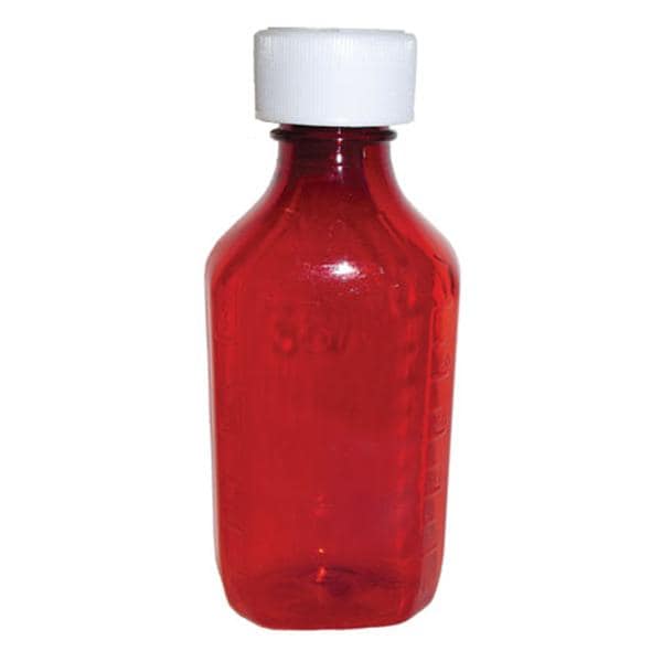 Syrup Bottle Plastic 12oz Amber Reusable 50/Ca