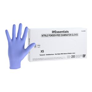 Essentials 200 Nitrile Exam Gloves X-Small Periwinkle Non-Sterile 200/Bx, 10 BX/CA