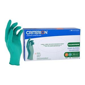 Criterion Chloroprene Exam Gloves X-Small Green Non-Sterile 100/Bx, 10 BX/CA