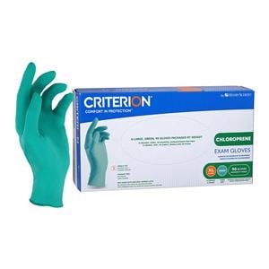 Criterion Chloroprene Exam Gloves X-Large Green Non-Sterile 90/Bx, 10 BX/CA
