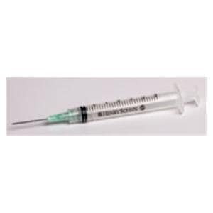 Hypodermic Syringe 18gx1-1/2" 3cc Pink LL Atchd Ndl Cnvntnl No Dead Spc 100/Bx