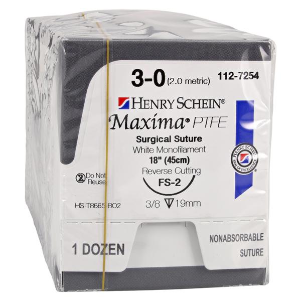 MAXIMA HSI Suture 3-0 18" Monofilament Polypropylene Monofilament FS-2 Wht 12/Bx