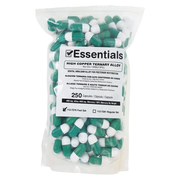 Essentials Alloy Capsules Single Spill Fast Set 250/Pk