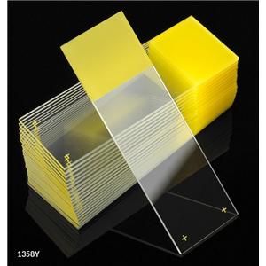 Diamond Frosted Microscope Slide 25x75mm Yellow 72x20/Ca