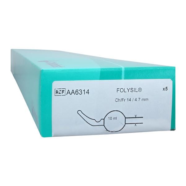 Cysto-Care Folysil Tiemann 2-Way Foley Catheter Coude Tip Silicone 14Fr 10-15cc