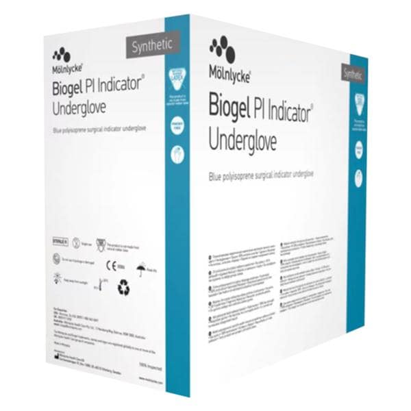 Biogel PI Indicator Polyisoprene Surgical Gloves 7.5 Blue 200Pr/Ca