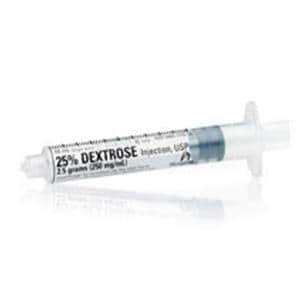 Dextrose Injection 25% PF Infnt Plstc Ansyr Syringe 10mL 10/Package