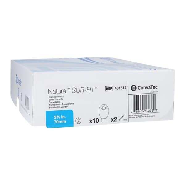 SUR-FIT Natura 2-Piece 12" Ostomy Pouch Transparent