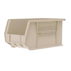 AkroBins Storage Bin Stone Polymer With Label Holder 14-3/4x8-1/4x7" 12/Ca