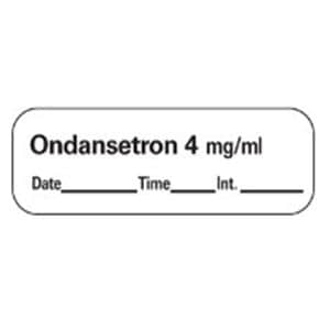 Anesthesia Label DTI Ondansetron 4mg/mL White 1-1/2x1/2&quot; 600/Rl