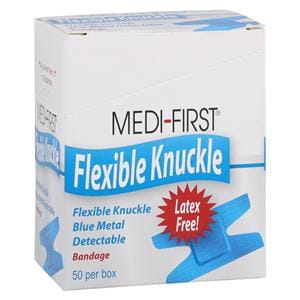 Medi-First Metal Detectable Bandage Woven Fabric 1.5x3" Blue Sterile 50/Bx