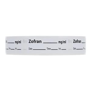 Anesthesia Label DTI Zofran mg/ml White 1-1/2x1/2" 600/Rl