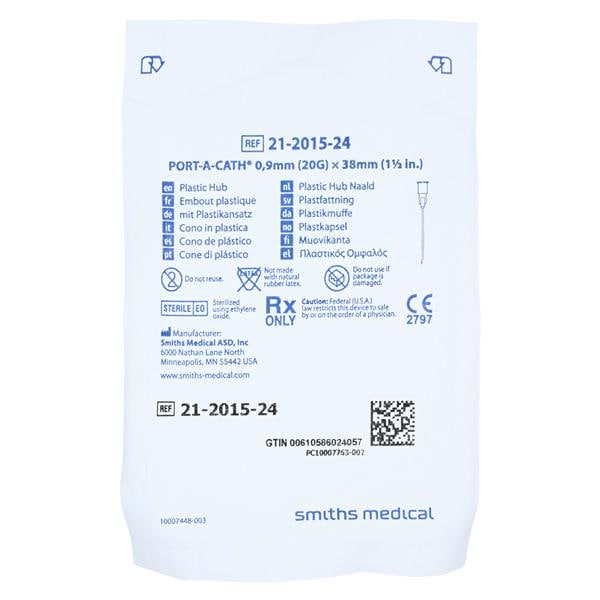 Port-A-Cath IV Catheter Needle 20gx1-1/2" _ 12/Bx