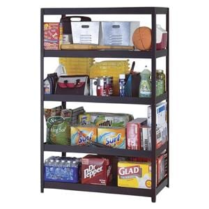 Edsal Heavy-Duty Steel 5 Shelves 6 ft x 4 ft x 2 ft Black Ea