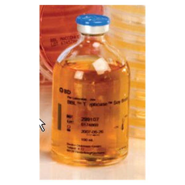 BBL Prepared Media TSB: Trypticase Soy Broth 100mL Bottle 10/Bx