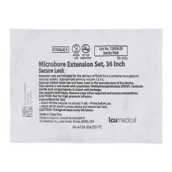 Lifeshield IV Extension Set 36" Option-Lok Male Adapter/Female Adapter 50/Bx