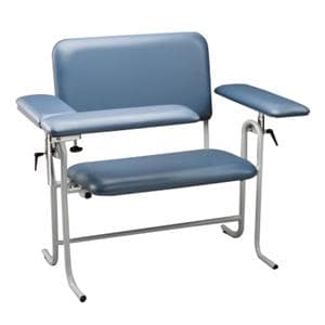 Blood Draw Chair Slate Blue Steel 700lb Capacity Ea