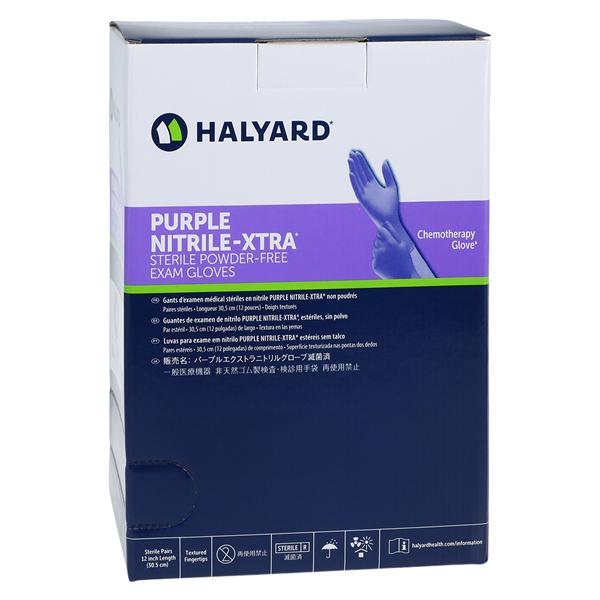 KC5 Purple Nitrile X-Tra Nitrile Exam Gloves Medium Purple Sterile 200/Ca