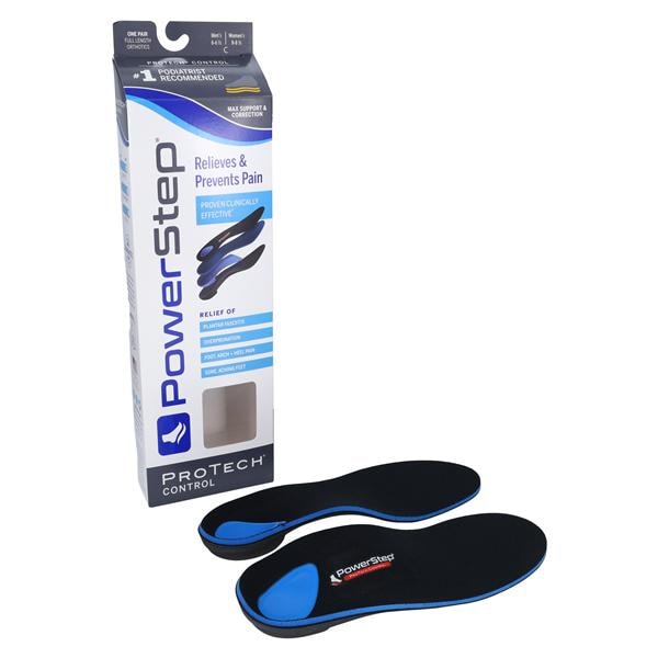 Powerstep ProTech Control Insole Blue/Gray Full Length Men 6-6.5 / Women 8-8.5