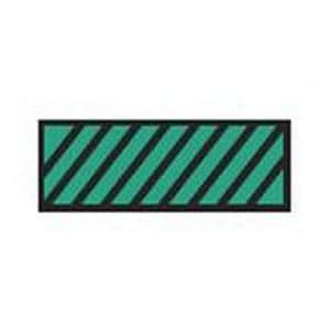 ColorTrack Instrument ID Tape Green/Black Diagonal Stripe 8-1/2x11" Disp Ea