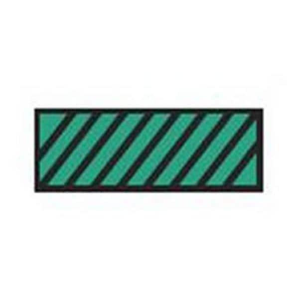 ColorTrack Instrument ID Tape Green/Black Diagonal Stripe 8-1/2x11" Disp Ea