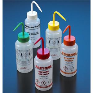 Methanol Wash Bottle LDPE Green 500mL 5/Pk