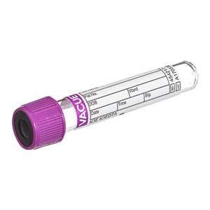 Vacuette Venous Blood Collection Tube Lavender/Black 13x75mm 3mL Plastic 50/Bx