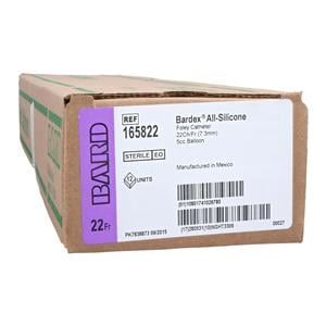 Bardex 2-Way Foley Catheter Short Round Tip Silicone 22Fr 5cc