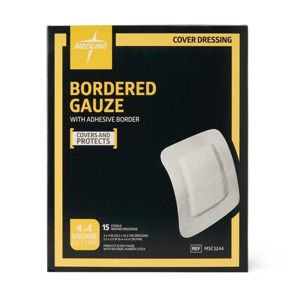 Cotton Island Dressing 4x4" Sterile Adhesive Not Made With Natural Rubber Latex, 150 EA/CA