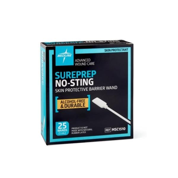 Sureprep No-Sting Barrier Wand White 25/Bx, 5 BX/CA