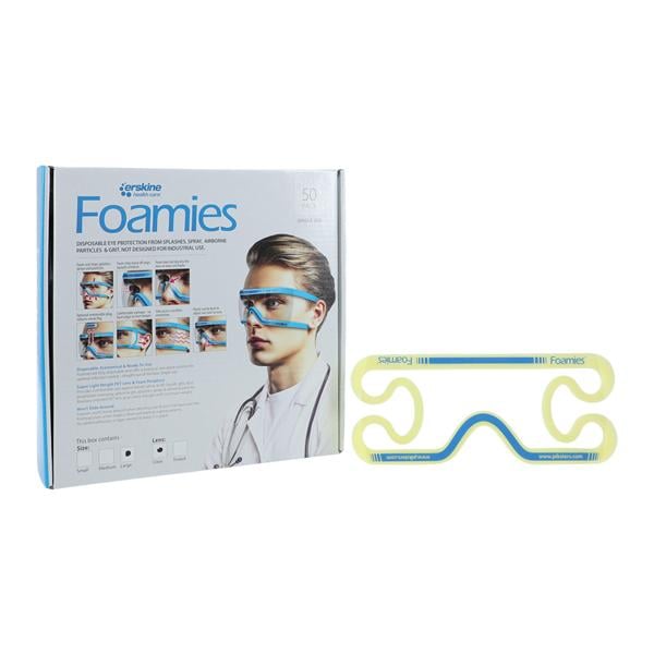 Eyewear Protective Foamies Large Clear 50/Bx, 10 BX/CA
