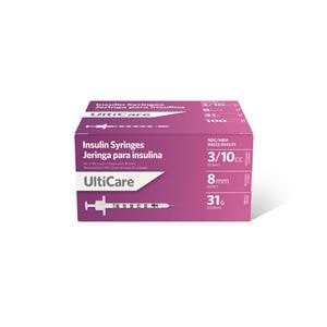 UltiCare Insulin Syringe/Needle 31gx5/16" 3/10mL Fixed Conventional LDS 500/Ca