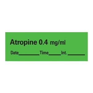 Anesthesia Tape DTI Atropine 0.4mg/mL Green 1/2x500&quot; 1/Rl