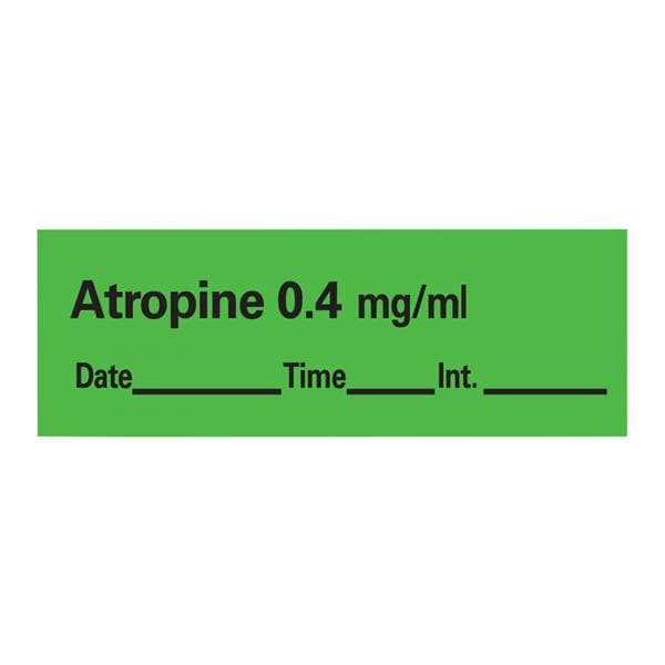 Anesthesia Tape DTI Atropine 0.4mg/mL Green 1/2x500&quot; 1/Rl