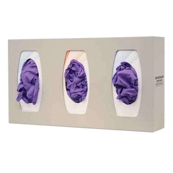 Quartz ABS Plastic Glove Box Holder Triple Ea