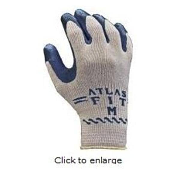 Atlas Fit 300B Knt Ctn/Ltx Plm Ctng General Purpose Gloves Sm Gr/Blk 12/Pk