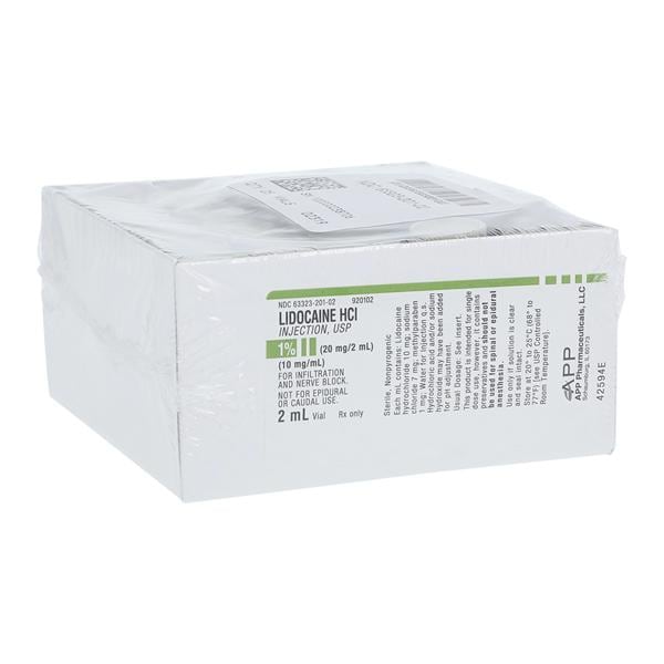 Lidocaine HCL Injection 1% SDV 2mL 25/Package