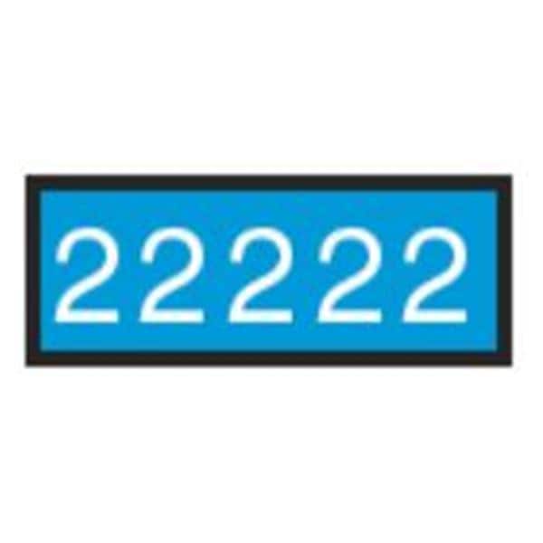 ColorTrack Instrument ID Tape White Numbers/Blue 8-1/2x11" Disposable Ea