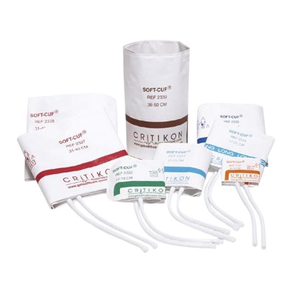 Critikon Soft-Cuf Blood Pressure Cuff Wht/Orng LF 20/Pk