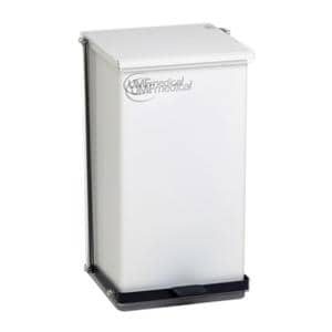 Cn Trsh Flame-Retardant/Baked Stl HD Slf-Cls w/ Bhzrd/Infcts Wst Lbl Ea