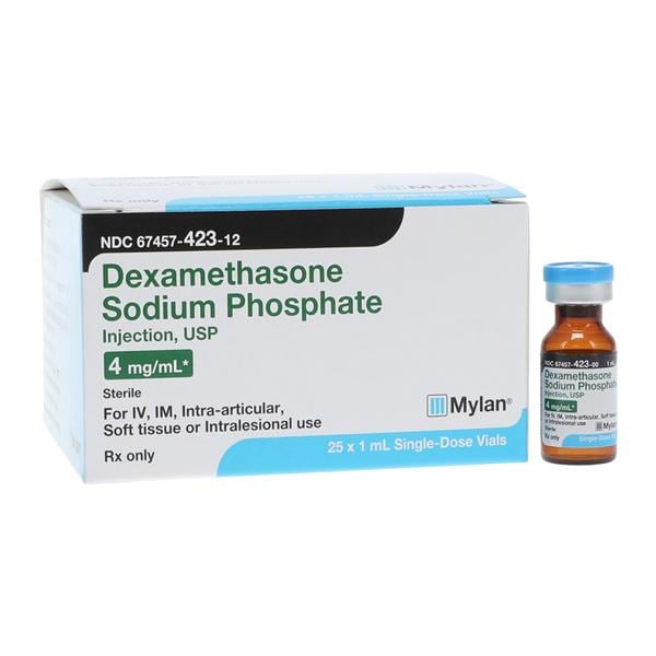 Dexamethasone Sodium Phosphate Injection 4mg/mL SDV 1mL 25/Package