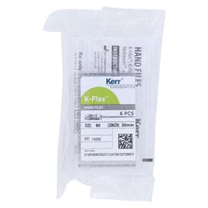 K-Flex Files Hand Flex File 30 mm Size 60 Stainless Steel Blue 6/Bx