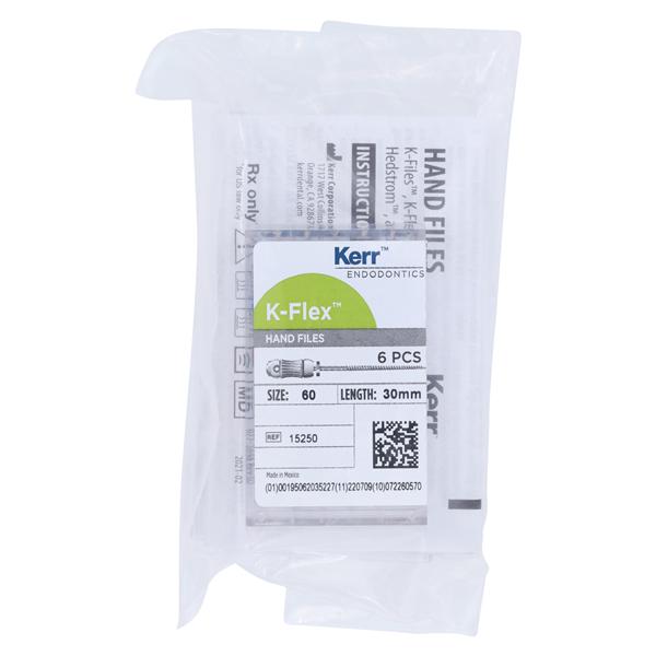 K-Flex Files Hand Flex File 30 mm Size 60 Stainless Steel Blue 6/Bx