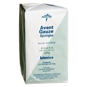 Avant Rayon/Polyester Blend Gauze Sponge 4x4" 3 Ply Non-Sterile Non-Woven LF