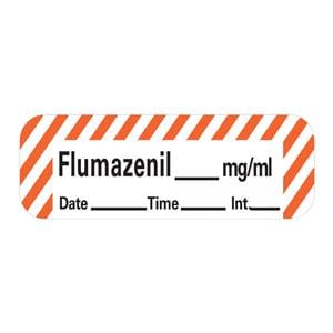 Anesthesia Label DTI Flumazenil mg/mL White/Red 1-1/2x1/2" 600/Rl