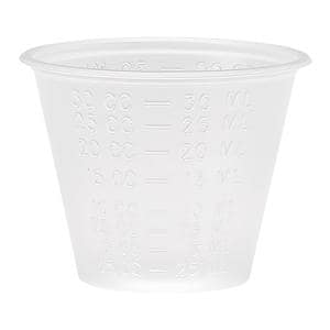 Medicine Graduated Cup Plastic Clear 1 oz 5000/Ca
